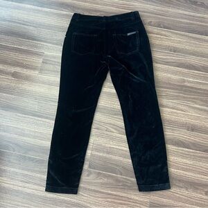 Dolce & Gabbana Black Velvet Velour High Waisted Vintage Pants